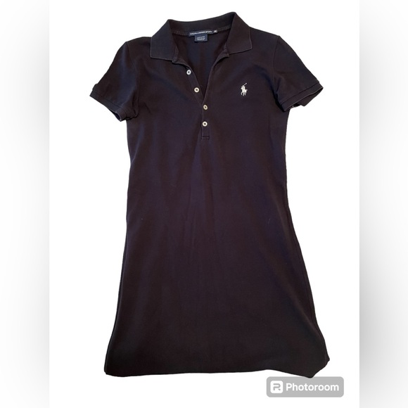 Women’s Ralph Lauren Sport Cotton Pique Polo Dress in Midnight Blue - Picture 2 of 4